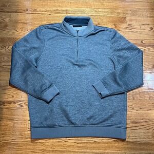 Under Armour 1/4 Zip Sweater Shirt Mens Xtra Large Gray Loose Golf Pullover Logo